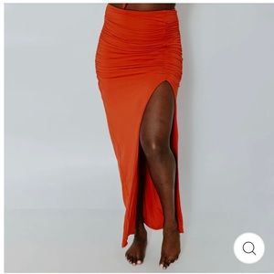 Klassy network RUCHED MAXI SKIRT nwt